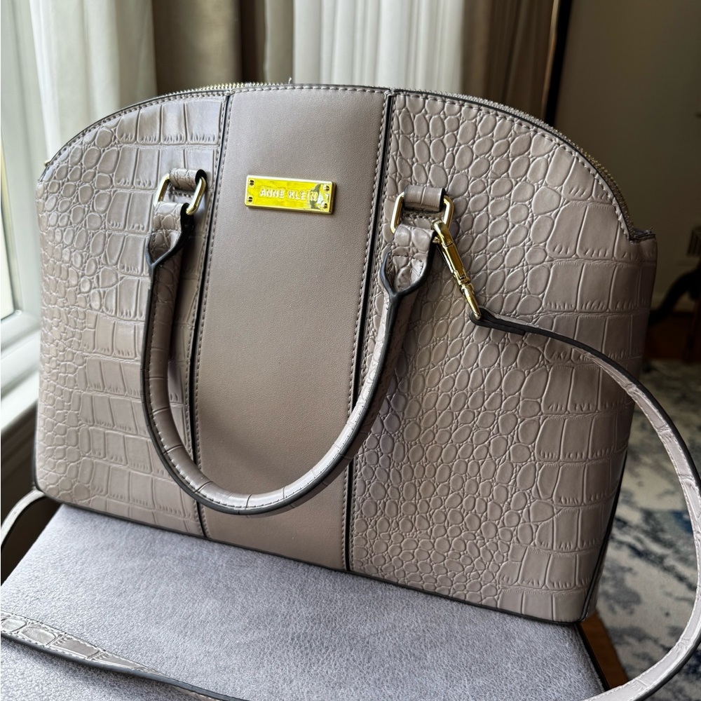 Anne Klein Croc-Embossed Handbag